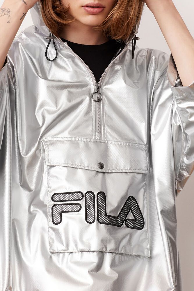 Fila Miesten Takki Rohan Poncho Hopea - ECGT-89236